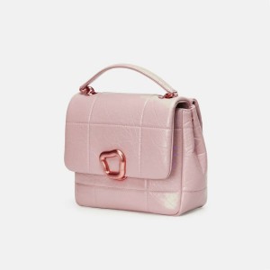 Songmont Medium Chocolate Shoulder Bag Pink | PHILIPPINES DMSG4