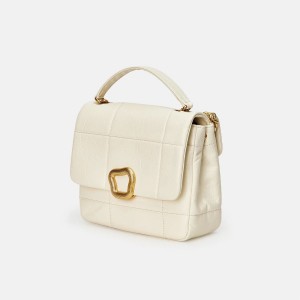 Songmont Medium Chocolate Shoulder Bag White | PHILIPPINES ZGEL7