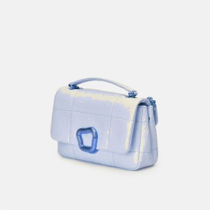 Songmont Small Chocolate Shoulder Bag Light Blue | PHILIPPINES RLUO0