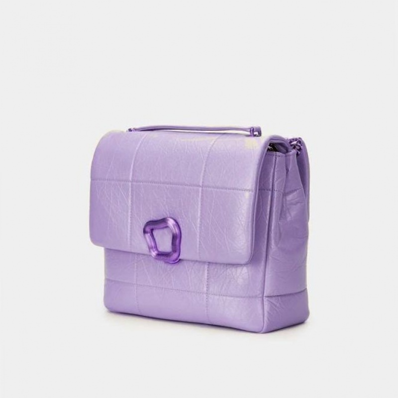 Songmont Large Chocolate Crossbody Bag Lavender | PHILIPPINES ZDAT4