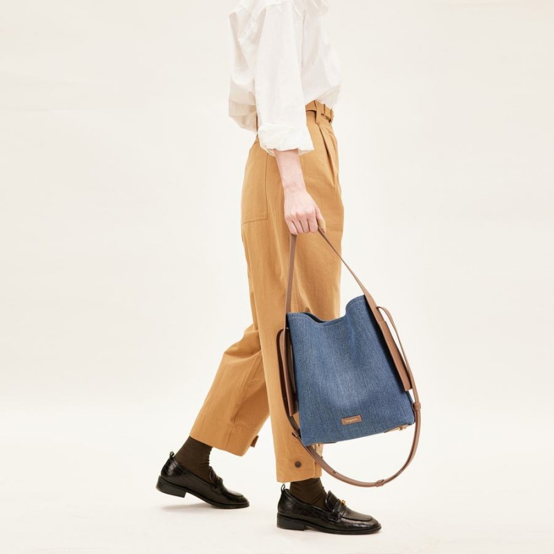 Songmont Medium Drippy Tote Bag Blue | PHILIPPINES IKQY8