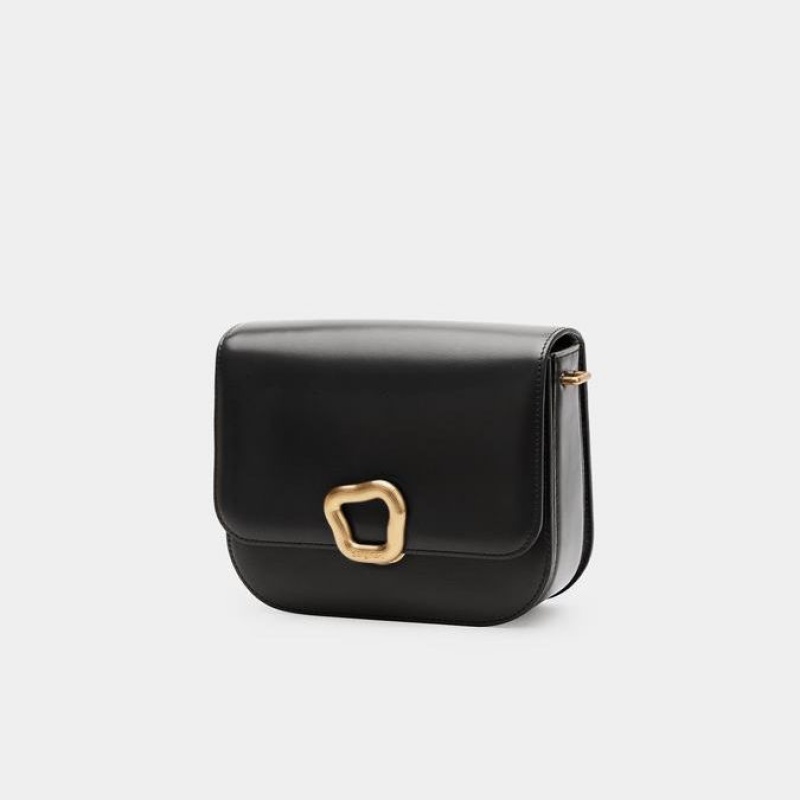 Songmont Medium Reset Tofu Crossbody Bag Black | PHILIPPINES KTEA5