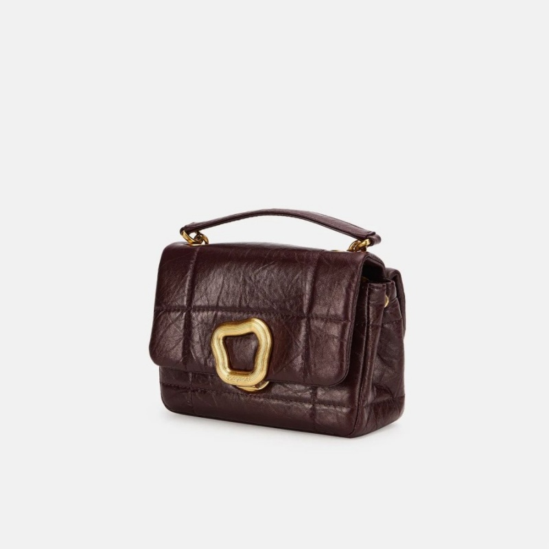 Songmont Mini Chocolate Shoulder Bag Burgundy | PHILIPPINES JIAE7