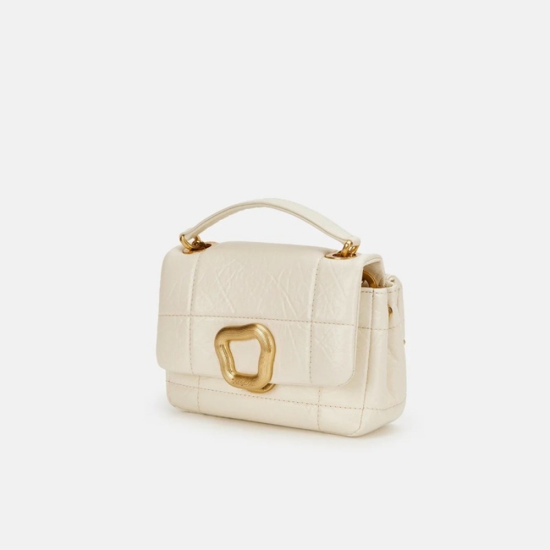 Songmont Mini Chocolate Shoulder Bag White | PHILIPPINES BZWD1