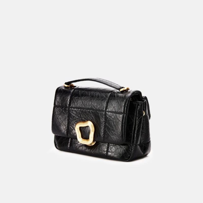 Songmont Small Chocolate Shoulder Bag Black | PHILIPPINES GWUE3